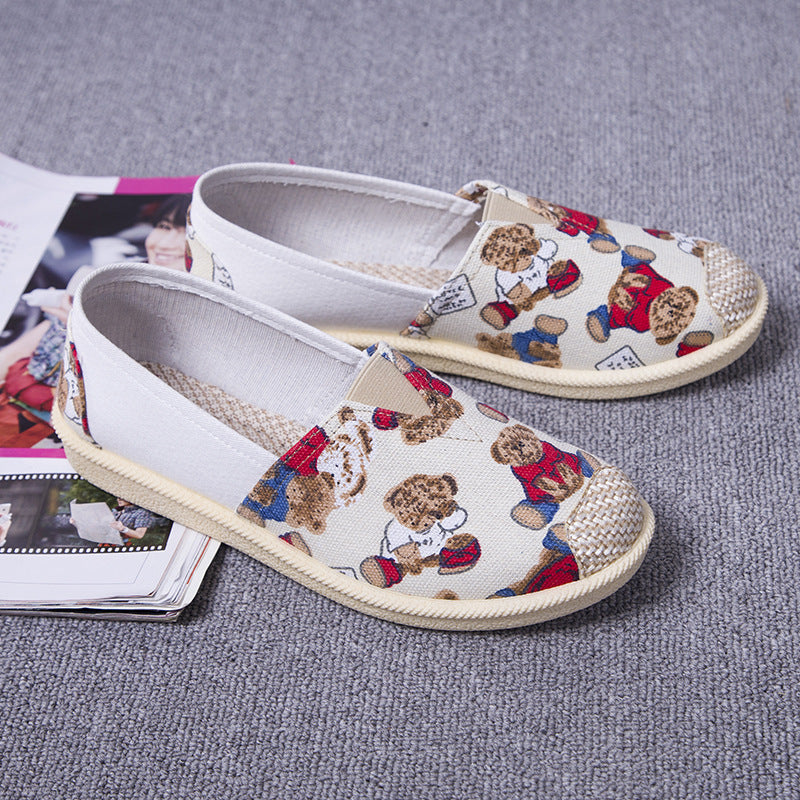 Style Breathable Slip-on Flat Soft Canvas Shoes Newgew